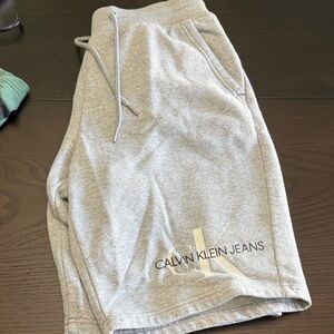 Calvin Klein Light Gray Logo Sweatshorts
